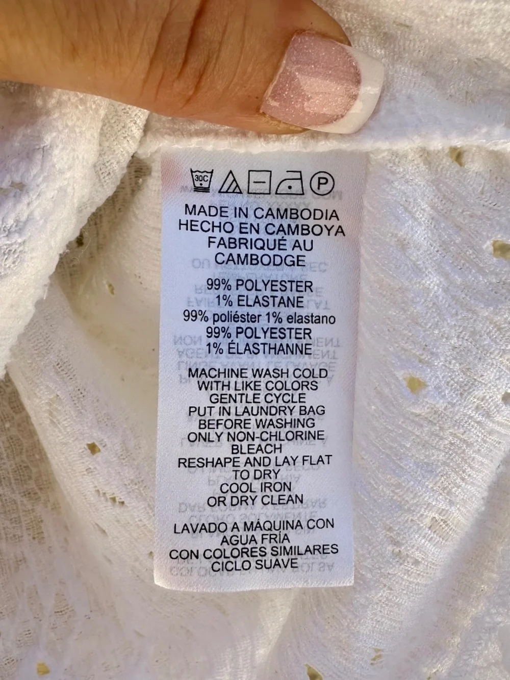Michael Kors White Cotton Eyelit Tie-Front Blouse, Size SP